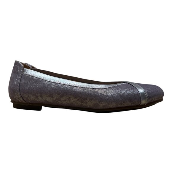 Vionic Women’s Metallic Purple Snake Print Slip-On Caroll Ballet Flats Size 5 - Picture 1 of 7